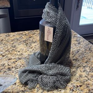 Elegant Olive Mesh Scarf